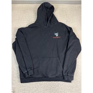 Zach Bryan Hoodie Mens XL Black 2023 Tour Dates Bull Skull Graphic Sweatshirt